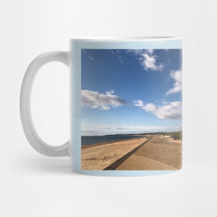 Blyth Beach Huts in August Sunshine Mug